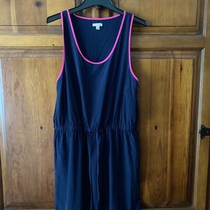 Gap mini shift dress. Navy with pink trim. Size Large